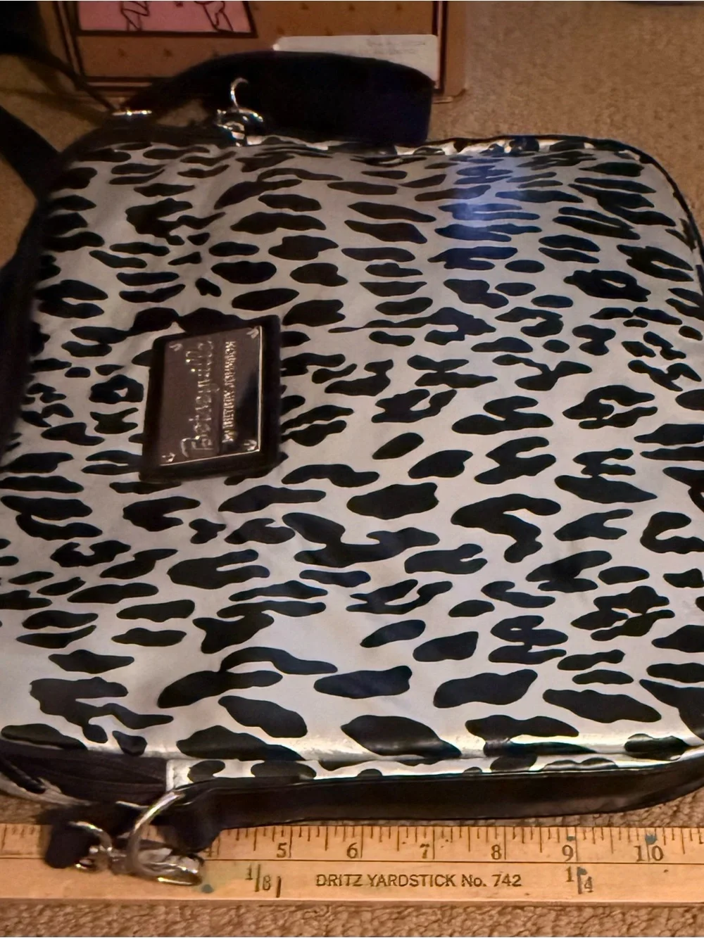 Betseyville by Betsey Johnson Leopard Print - Black & Cream  Lap Top Bag